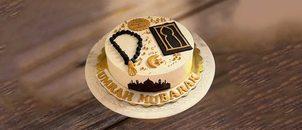 Umrah Mubarak Cake or Sweets gifts for Umrah